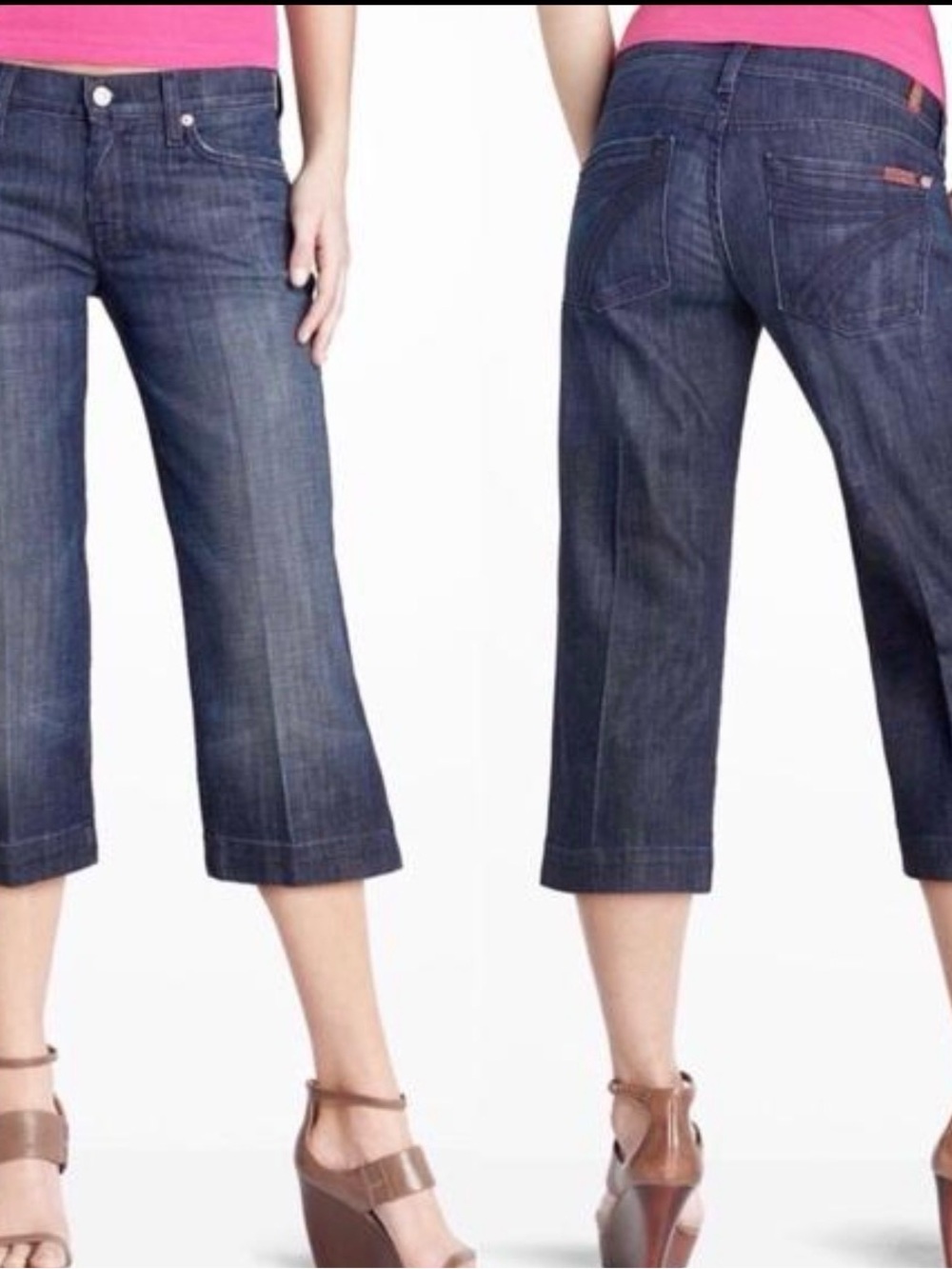 Y2K 7 for all mankind dojo cropped flare